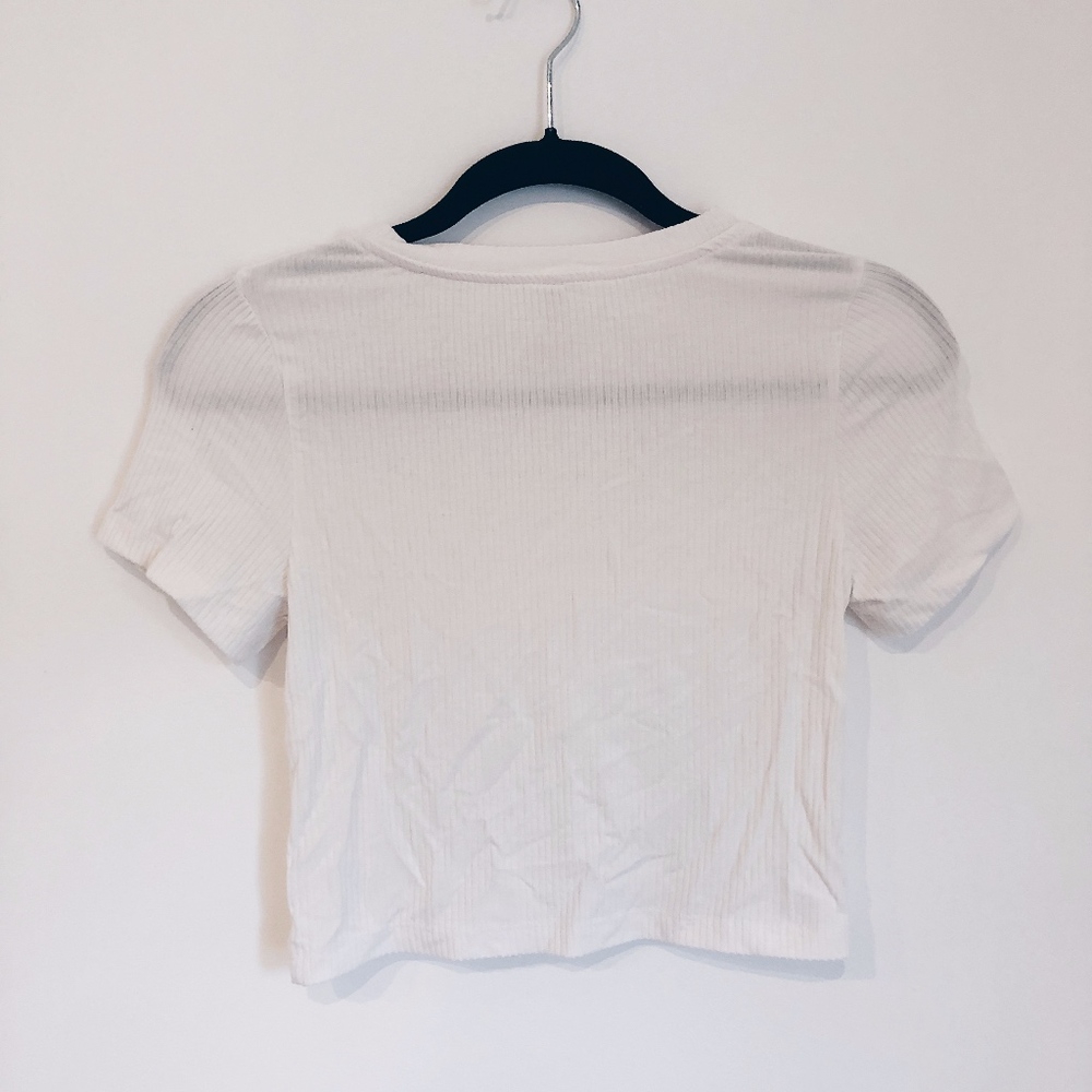 NWT LF Ribbed White T Shirt